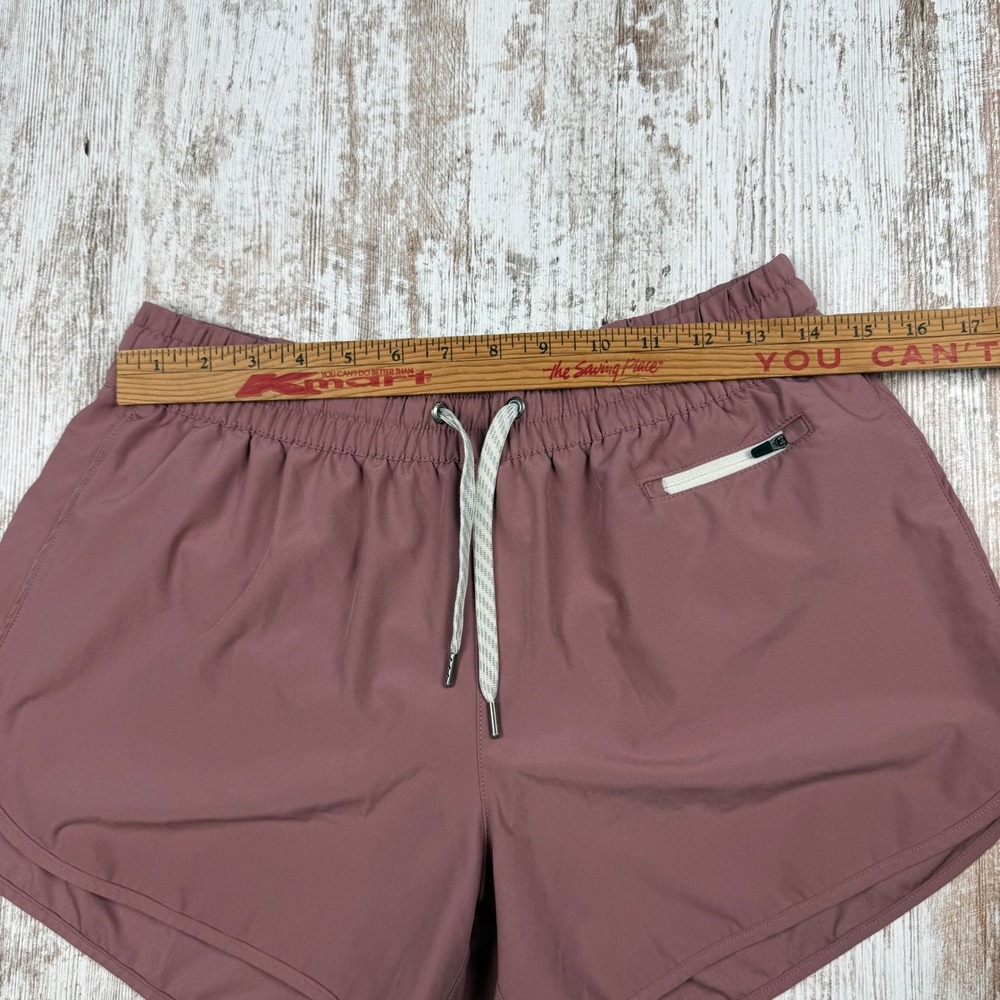 Vuori Clementine Shorts Womens Large Mauve Pink Running Athleitc Zip Pocket - Picture 5 of 7